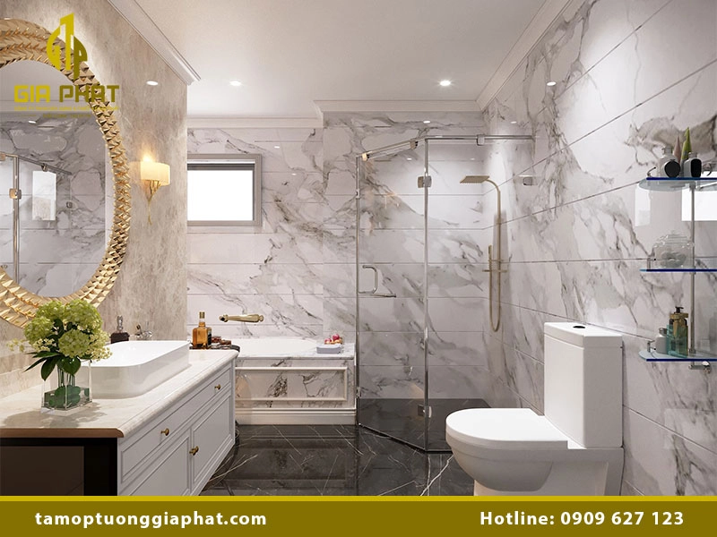 Nhựa giả đá ốp nhà vệ sinh hiện đại & chất lượng