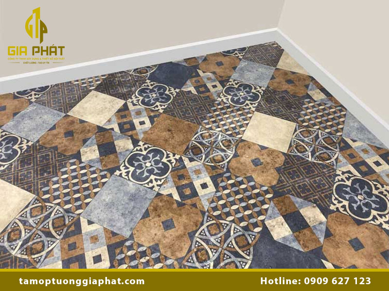 Sàn nhựa giả gạch bông đẹp & ấn tượng