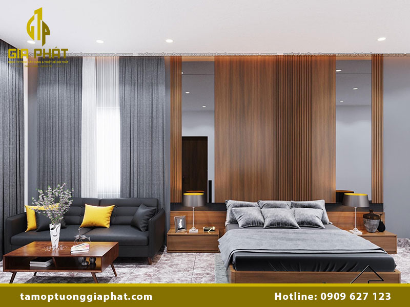 Tấm nhựa ốp tường phòng ngủ đẹp & bền