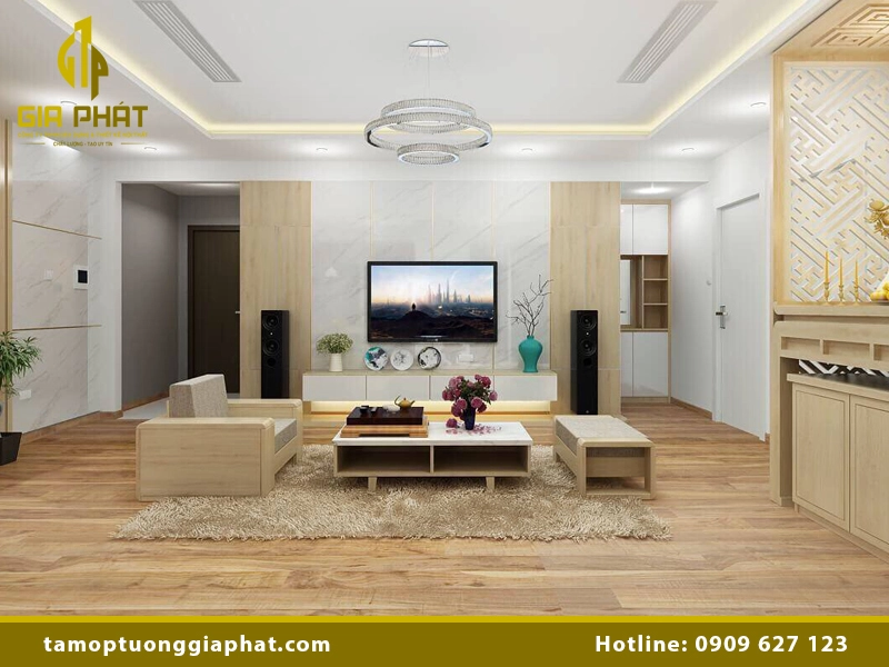 Tấm Nhựa Ốp Tường PVC Giả Đá Màu Trắng