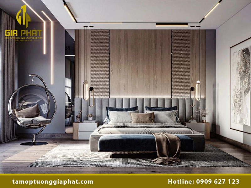 Tấm ốp tường đầu giường ngủ sang trọng & phong cách