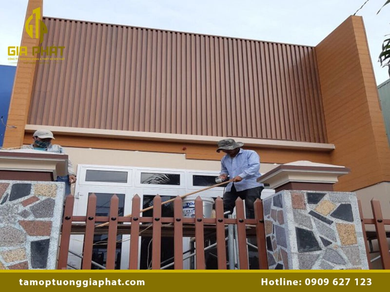 Thi công tấm ốp tường ngoài trời chuyên nghiệp