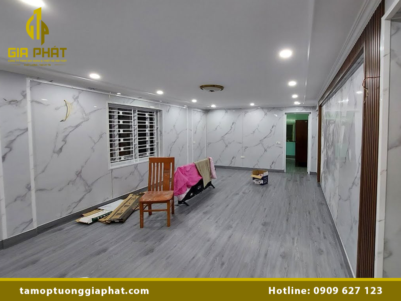 Hướng Dẫn Thi Công Tấm Ốp Tường PVC Vân Đá