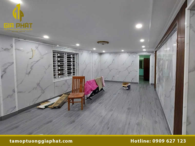 Hướng Dẫn Thi Công Tấm Ốp Tường PVC Vân Đá