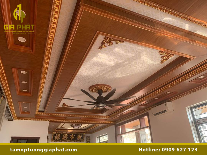 Trần nhựa nano giả gỗ bền đẹp