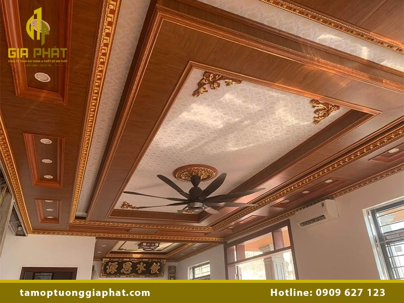 Trần nhựa nano giả gỗ bền đẹp