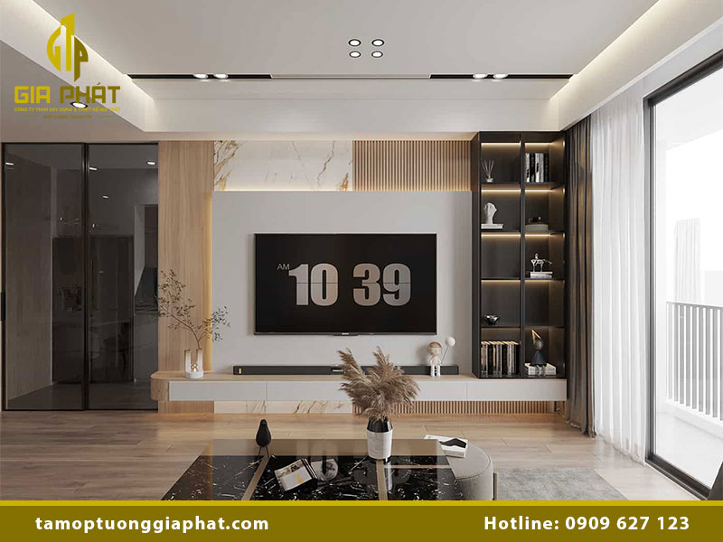 Vách tivi lam sóng đẹp & sang trọng