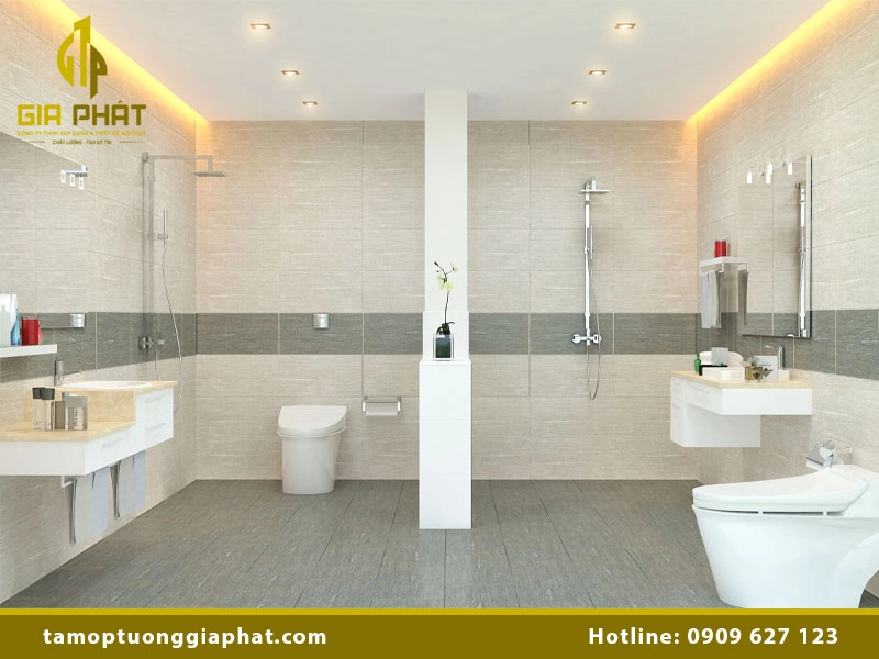 Vật liệu ốp tường nhà vệ sinh chống thấm tốt