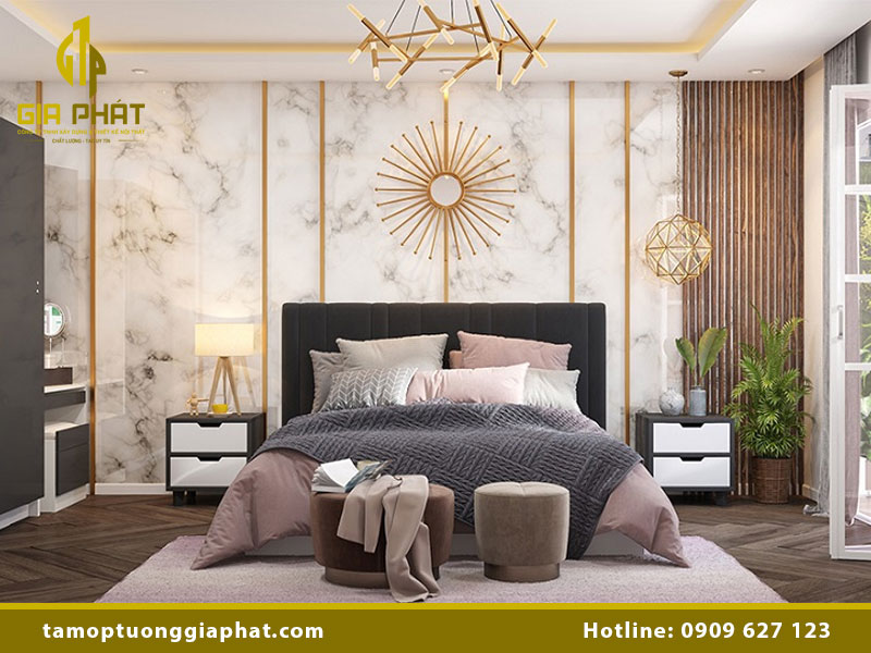 Vật liệu ốp tường phòng ngủ đẹp & ấn tượng