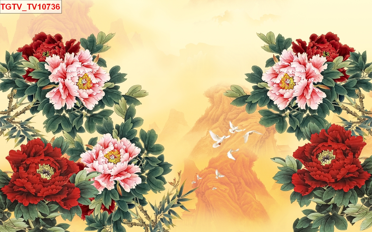 TRANH DÁN TƯỜNG HOA MẪU ĐƠN